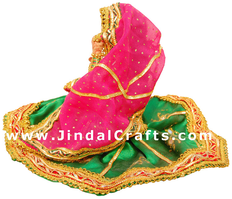 Handmade Traditional Indian Rajasthani Bridal Collectible Doll Princess Barbie