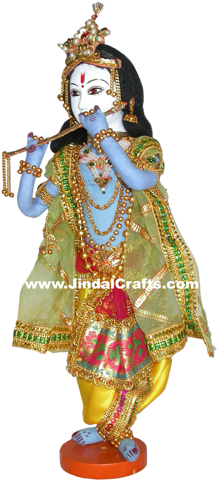 Lord Krishna Handmade Traditional Indian Collectible Costume Doll Home Decor Art