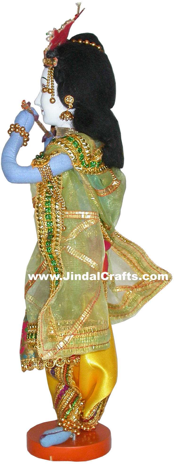 Lord Krishna Handmade Traditional Indian Collectible Costume Doll Home Decor Art