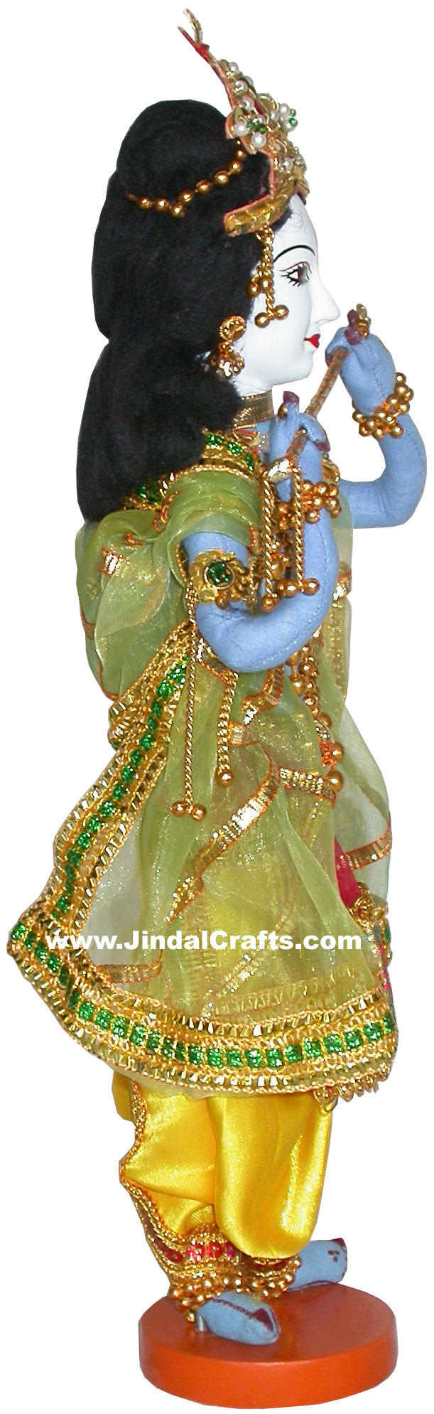 Lord Krishna Handmade Traditional Indian Collectible Costume Doll Home Decor Art