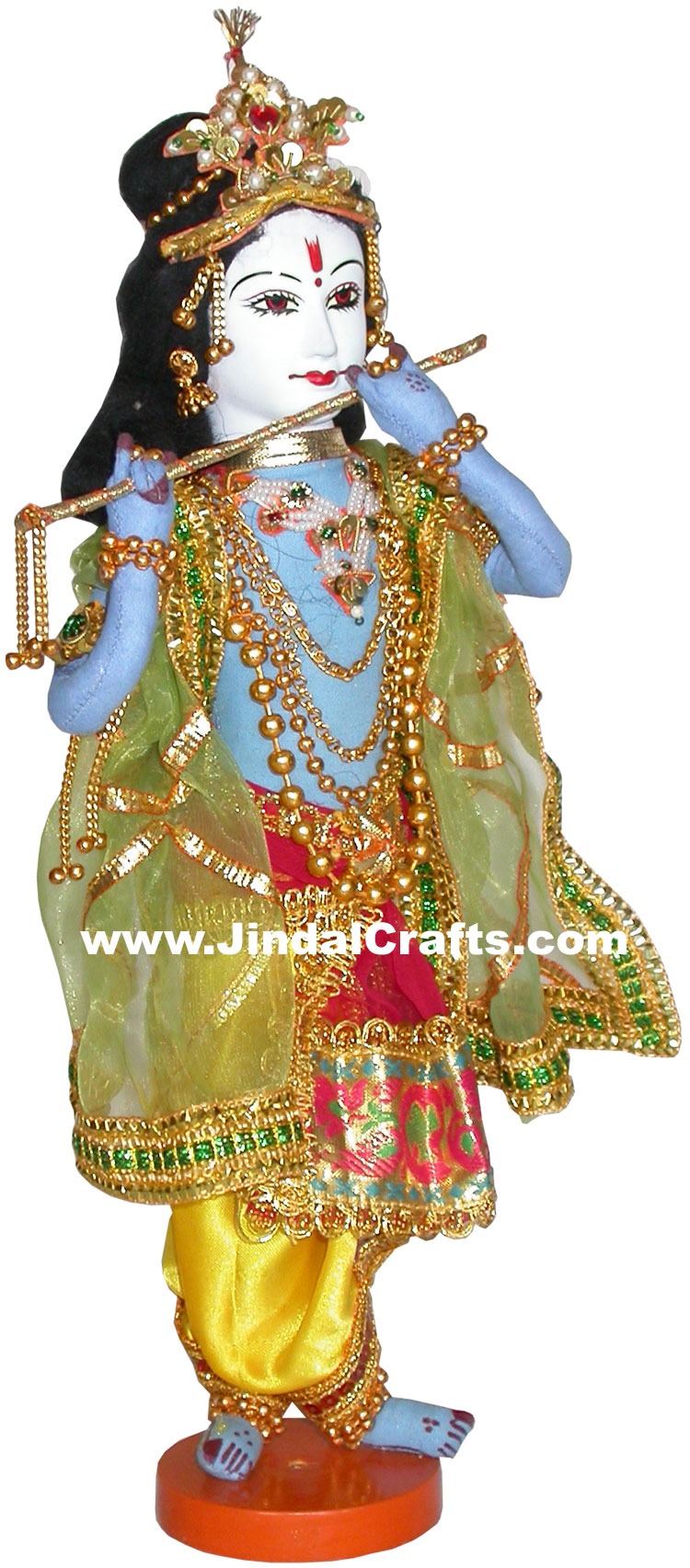 Lord Krishna Handmade Traditional Indian Collectible Costume Doll Home Decor Art