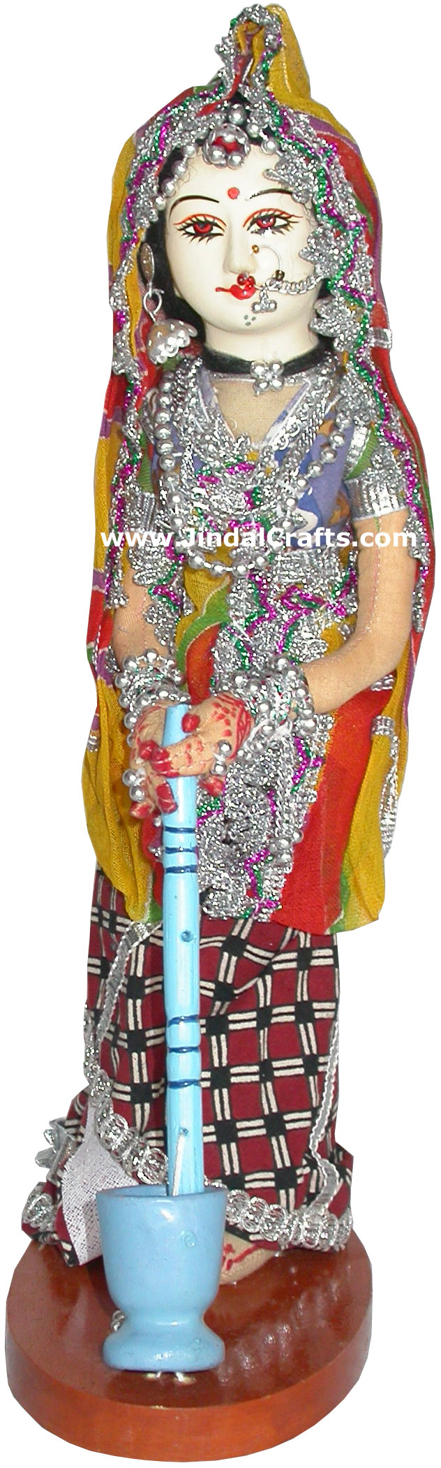 Handmade Traditional Indian Collectible Costume Doll Home Decor Artifact Figures
