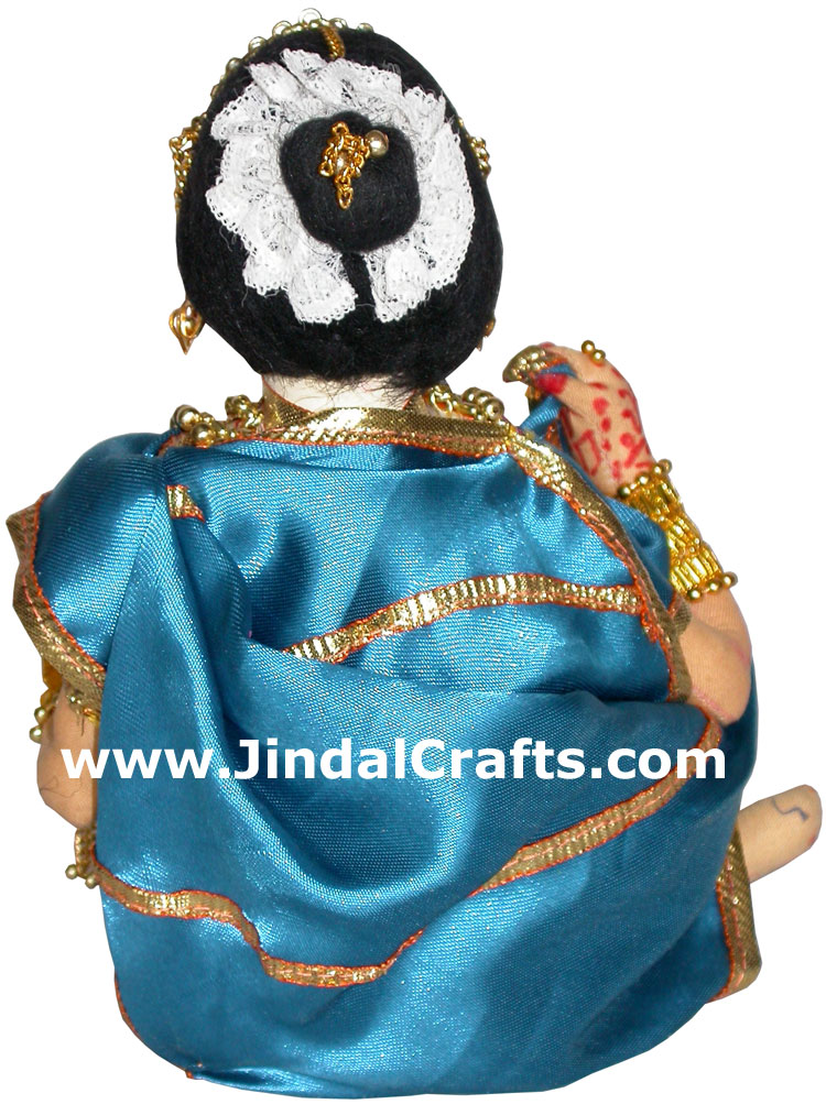 Handmade Traditional Indian Collectible Costume Doll Home Decor Artifact Figures
