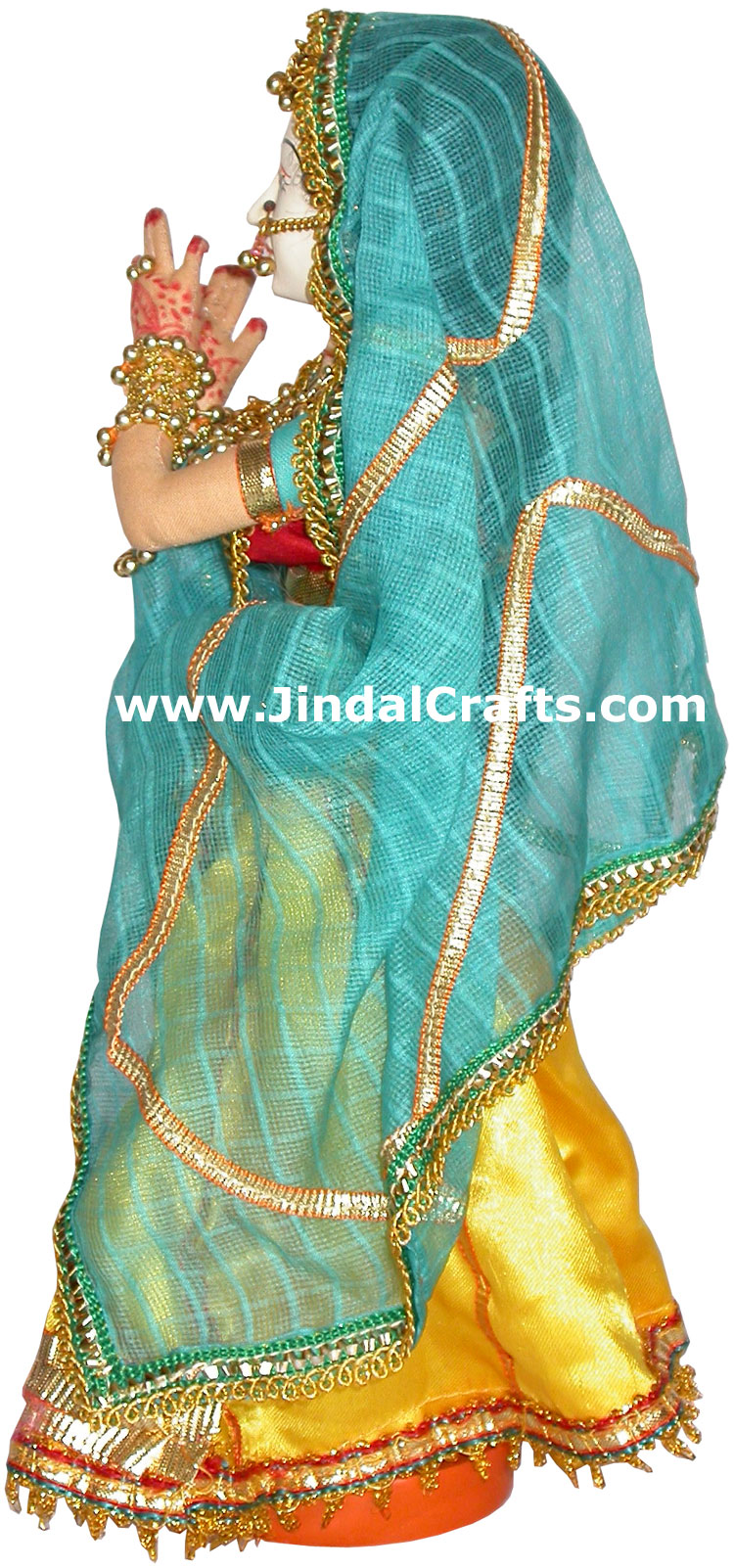 Handmade Traditional Indian Collectible Costume Doll Home Decor Artifact Figures