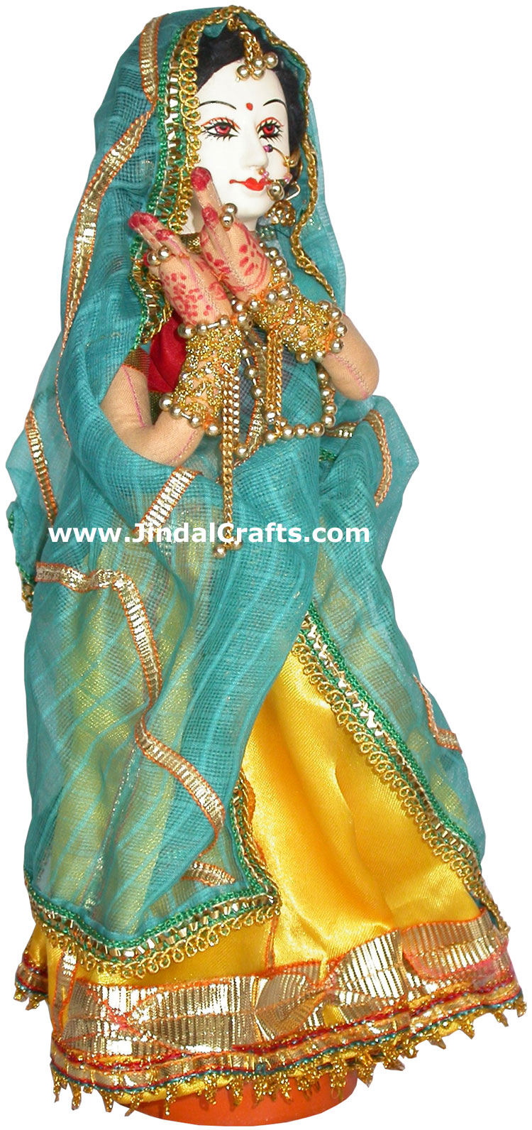 Handmade Traditional Indian Collectible Costume Doll Home Decor Artifact Figures
