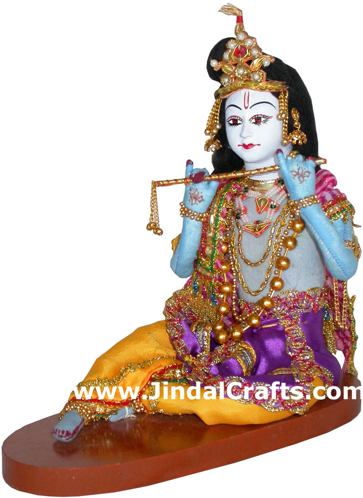 Ethnic Krishna Doll - Indian Art Craft Handicraft Traditional Figure