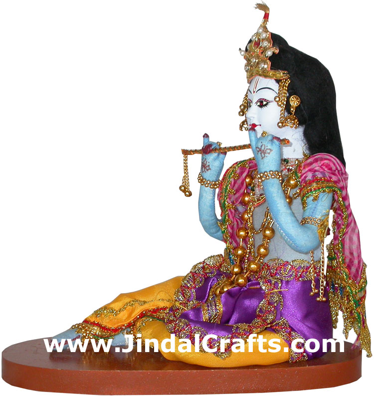 Ethnic Krishna Doll - Indian Art Craft Handicraft Traditional Figure