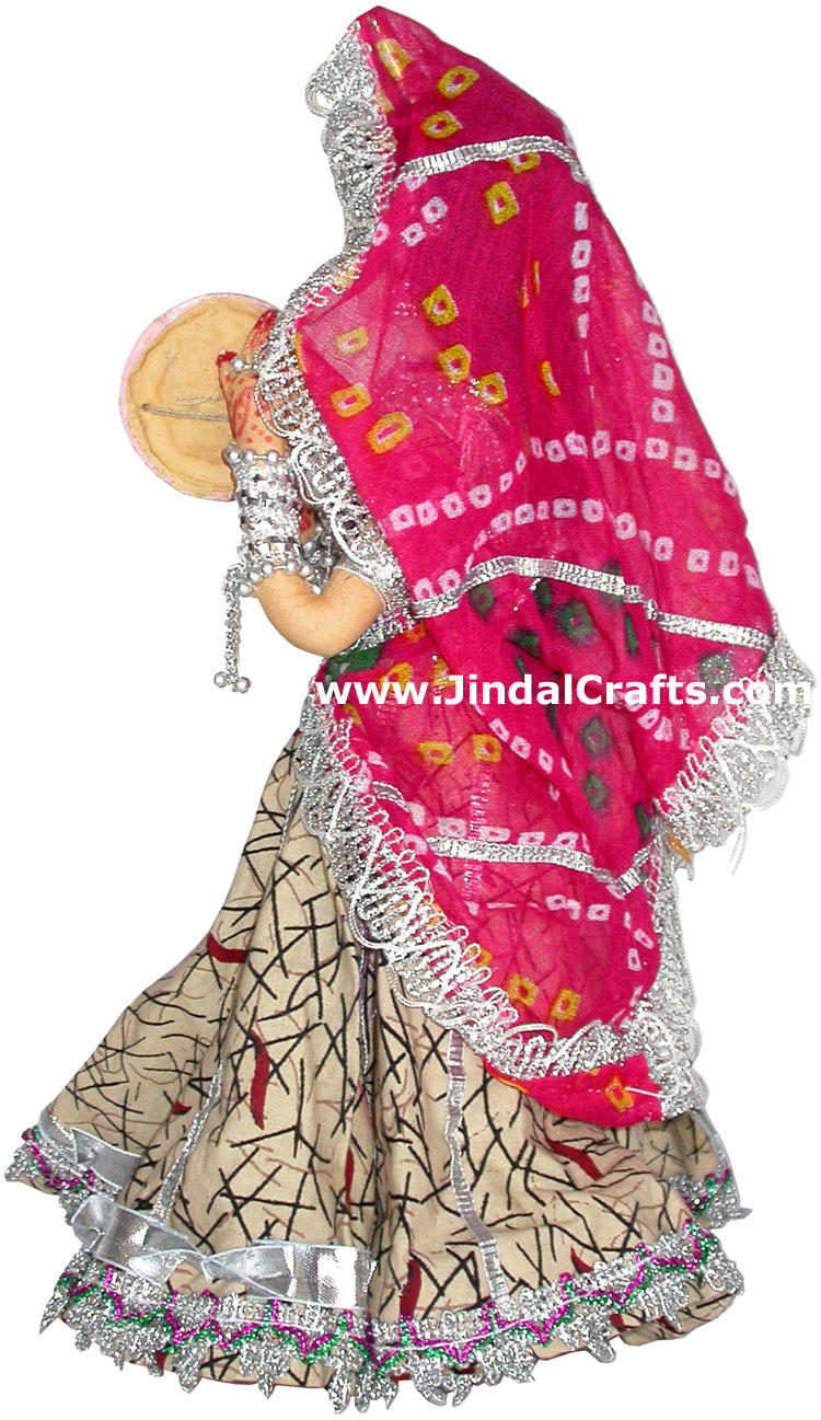 Handmade Traditional Indian Collectible Costume Doll Home Decor Artifact Figures