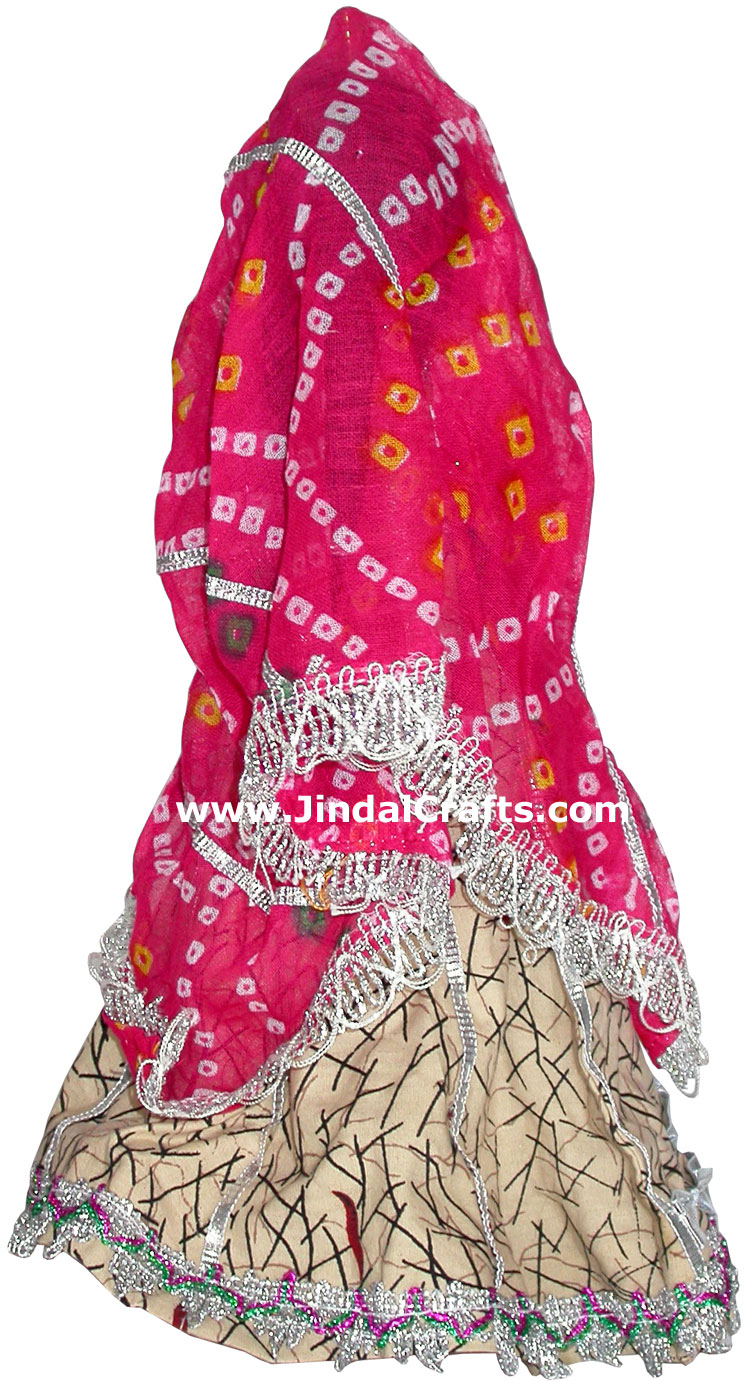 Handmade Traditional Indian Collectible Costume Doll Home Decor Artifact Figures