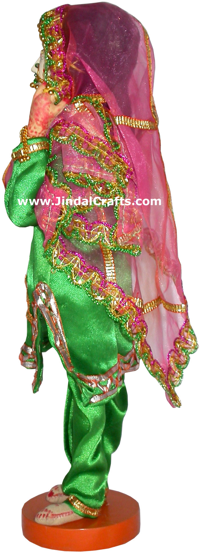 Handmade Traditional Indian Collectible Costume Doll Home Decor Artifact Figure