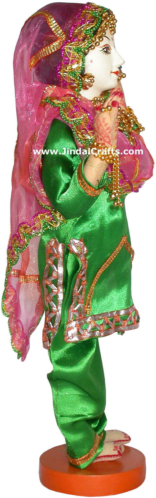 Handmade Traditional Indian Collectible Costume Doll Home Decor Artifact Figure