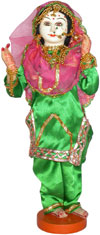 Handmade Traditional Indian Collectible Costume Doll Home Decor Artifact Figure