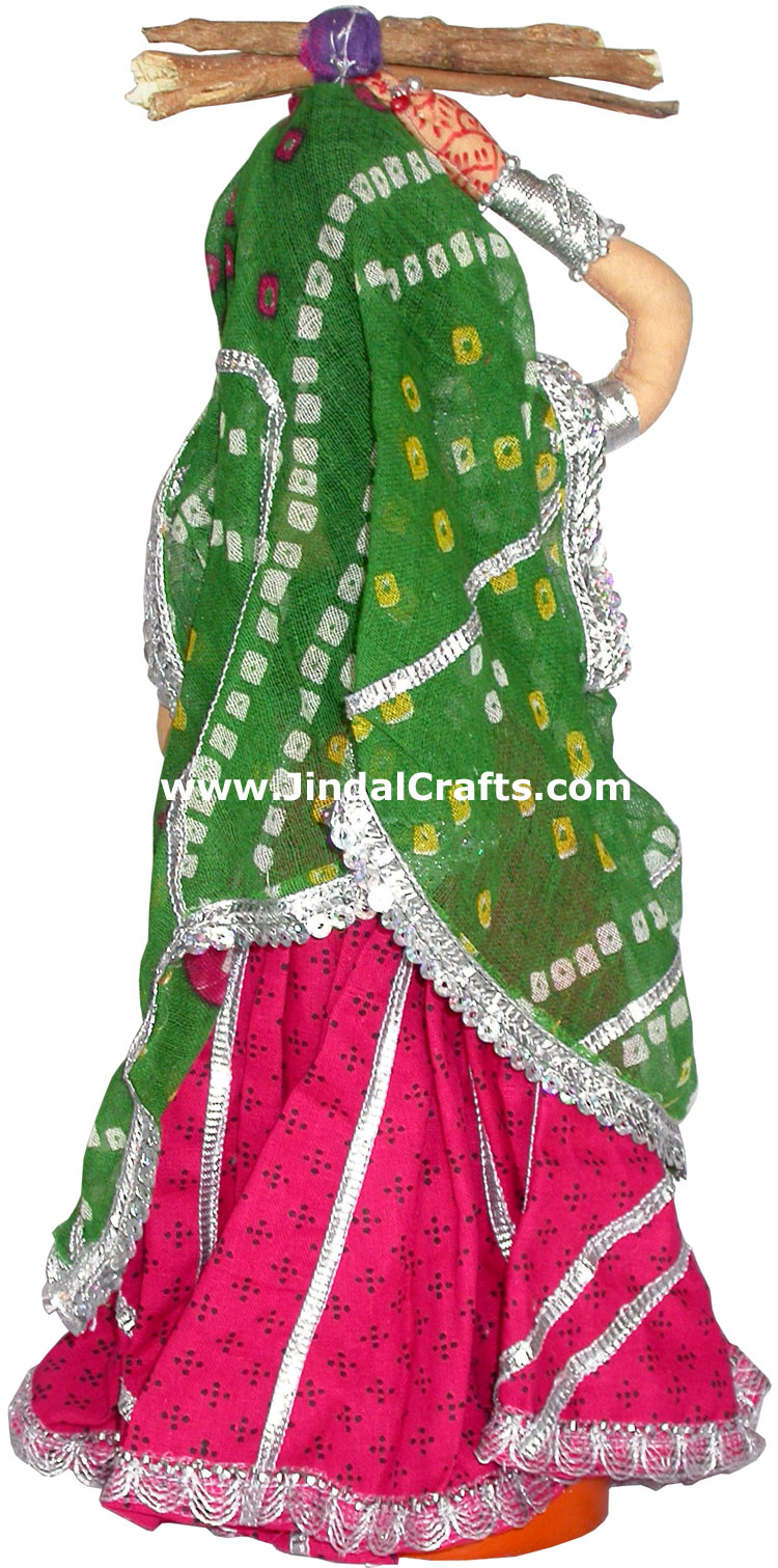 Handmade Traditional Indian Collectible Costume Doll Home Decor Artifact Figures