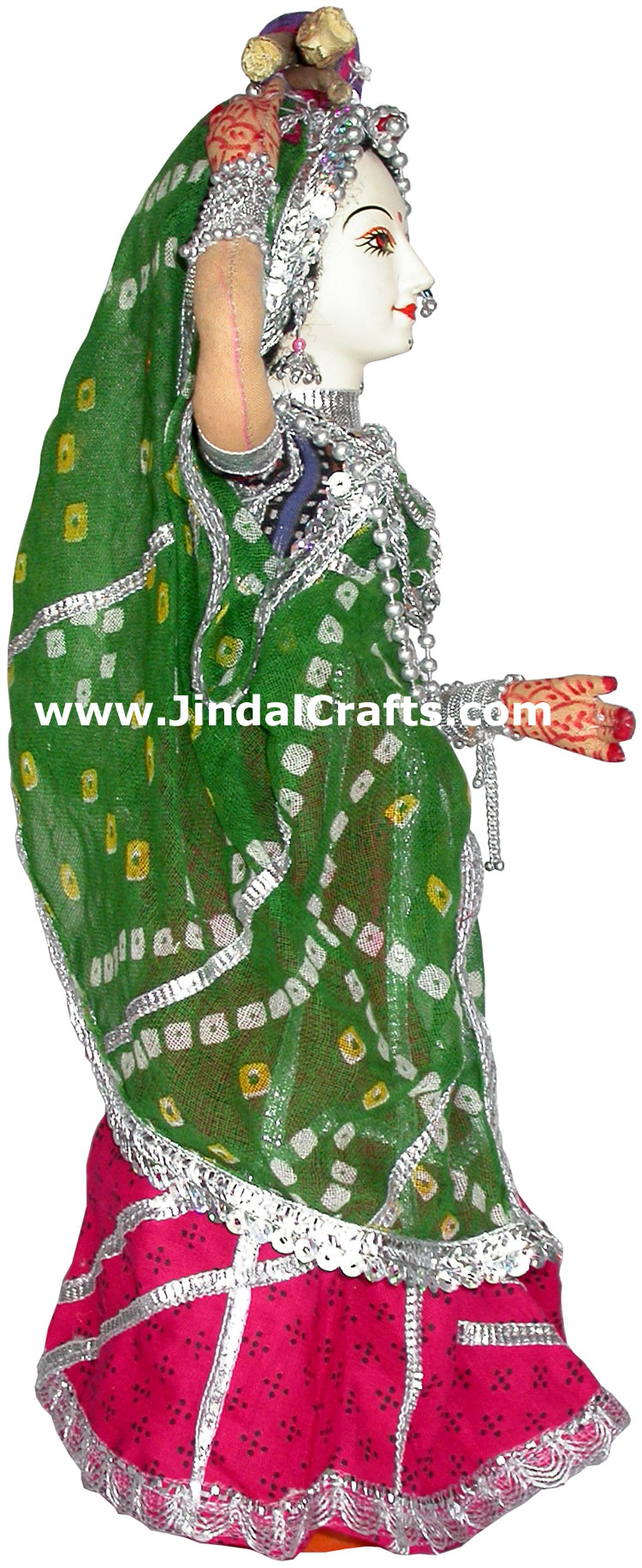 Handmade Traditional Indian Collectible Costume Doll Home Decor Artifact Figures