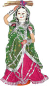 Handmade Traditional Indian Collectible Costume Doll Home Decor Artifact Figures