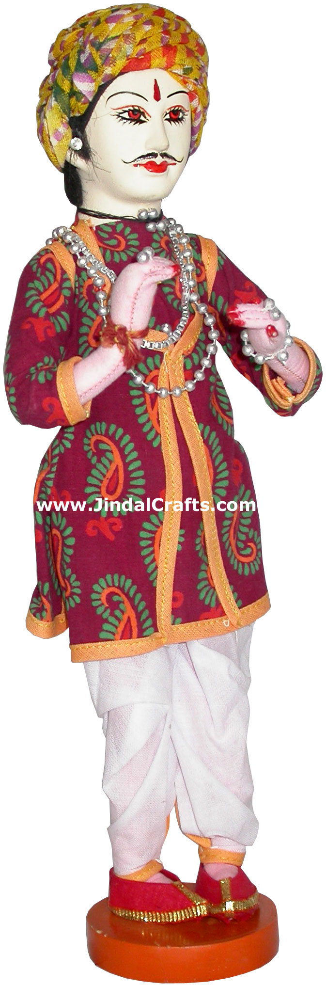 Handmade Traditional Indian Collectible Costume Doll Home Decor Artifact Figures