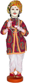 Handmade Traditional Indian Collectible Costume Doll Home Decor Artifact Figures