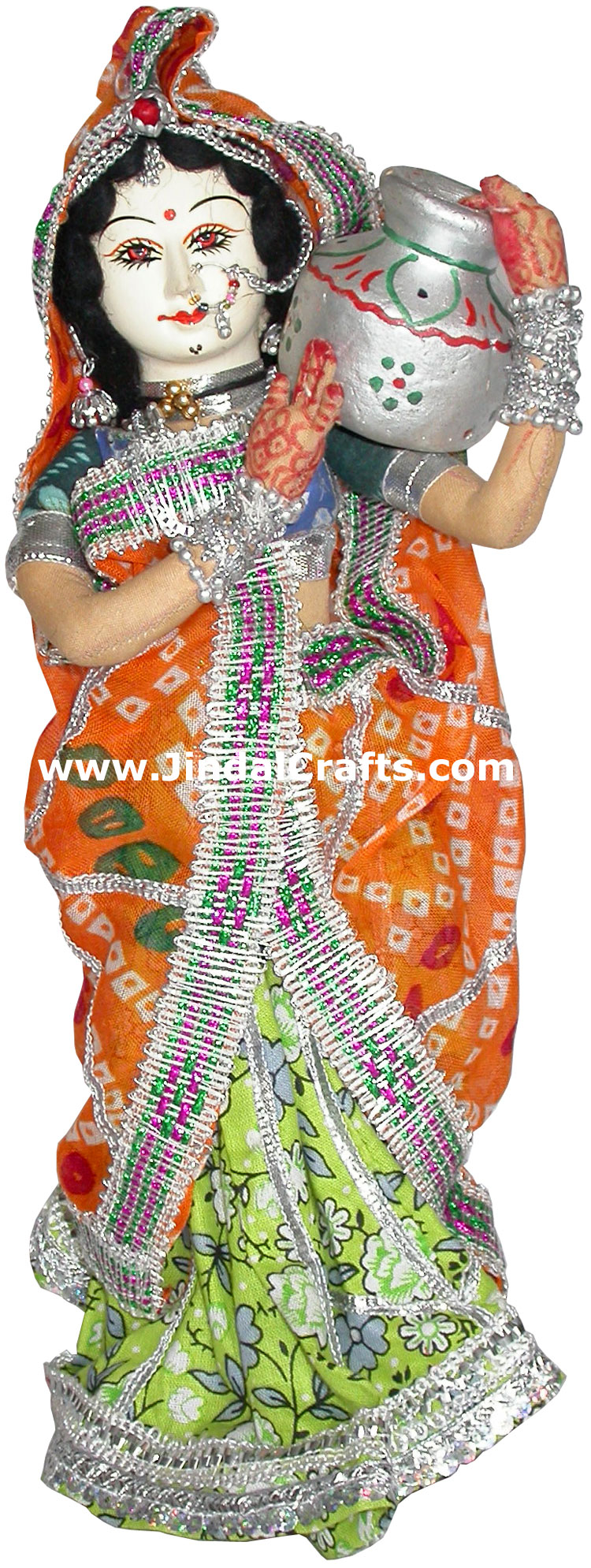 Handmade Traditional Indian Collectible Costume Doll Home Decor Artifact Figures