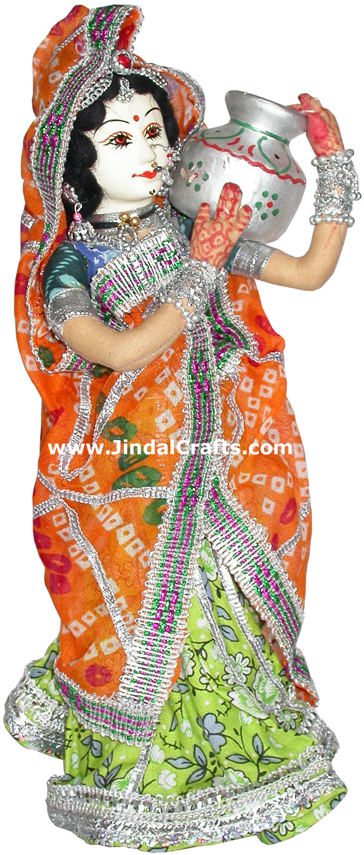 Handmade Traditional Indian Collectible Costume Doll Home Decor Artifact Figures