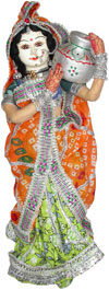Handmade Traditional Indian Collectible Costume Doll Home Decor Artifact Figures
