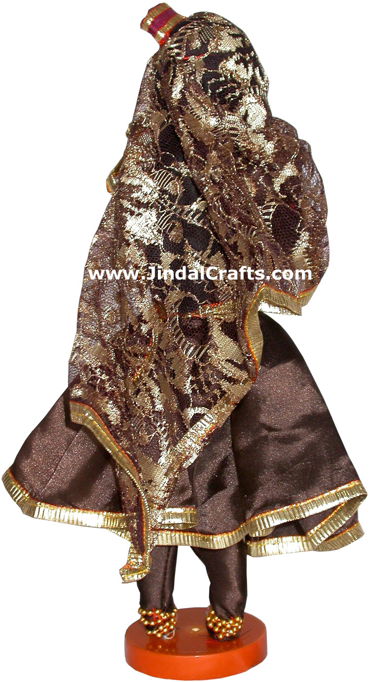 Handmade Traditional Indian Collectible Costume Doll Home Decor Artifact Figure