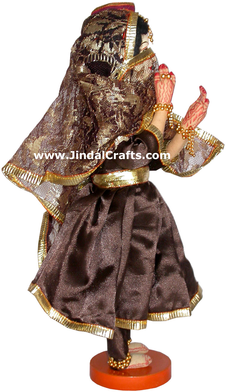 Handmade Traditional Indian Collectible Costume Doll Home Decor Artifact Figure