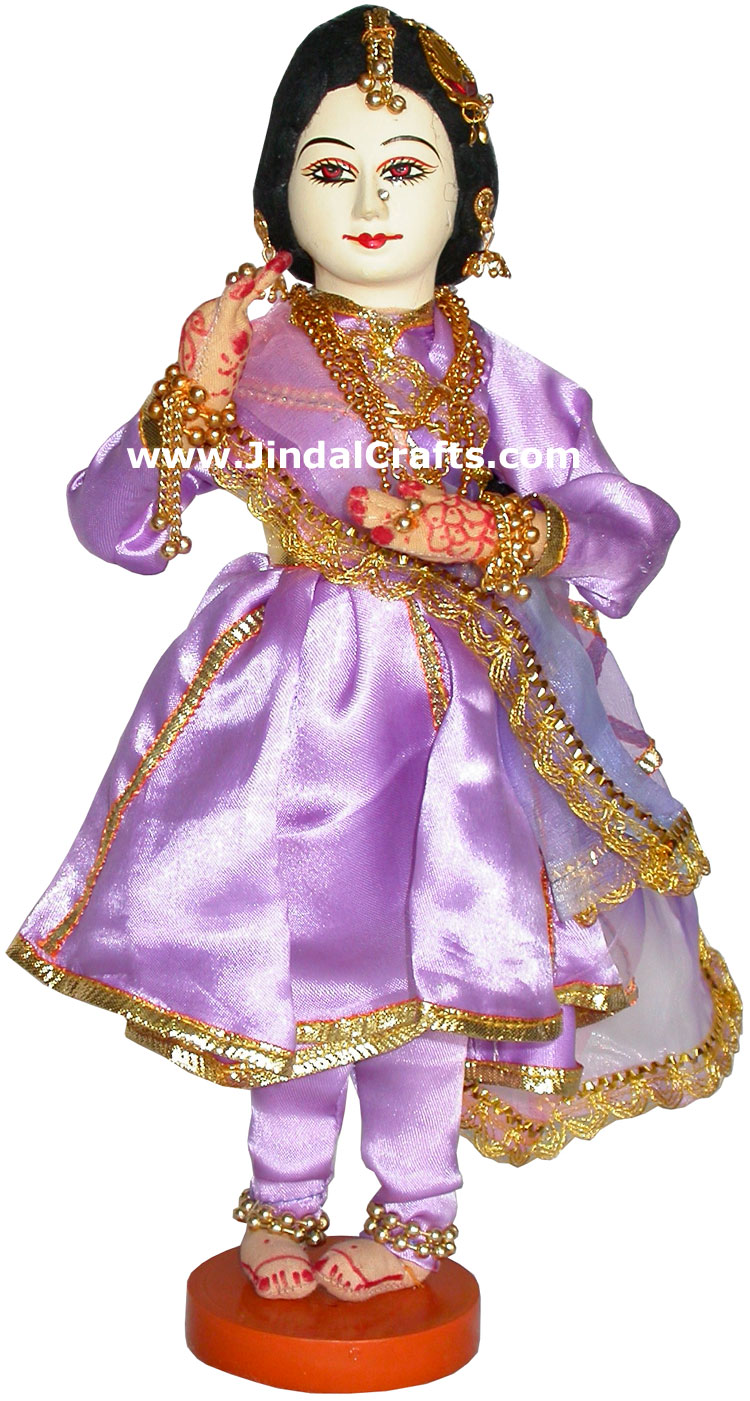 Handmade Traditional Indian Collectible Costume Doll Home Decor Artifact Figures