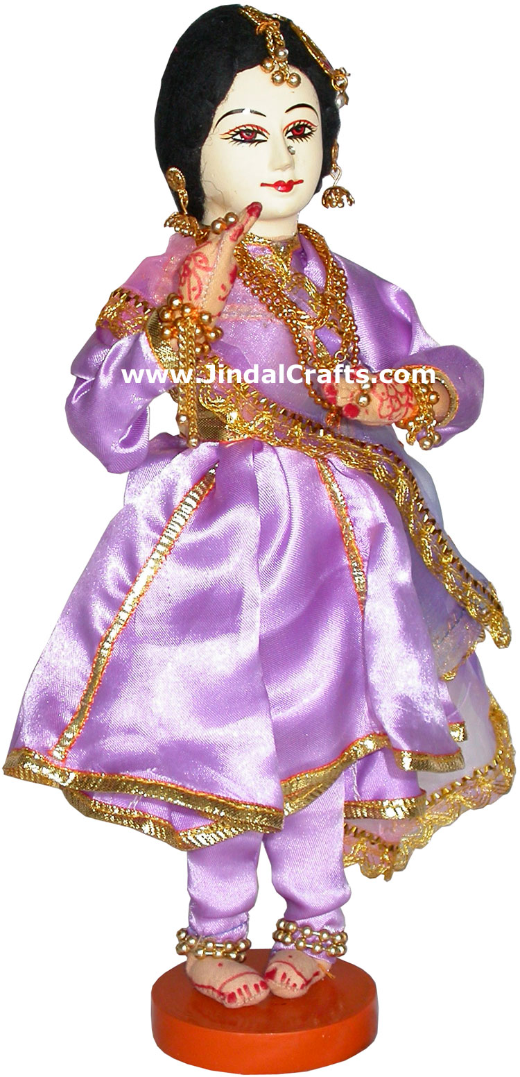 Handmade Traditional Indian Collectible Costume Doll Home Decor Artifact Figures