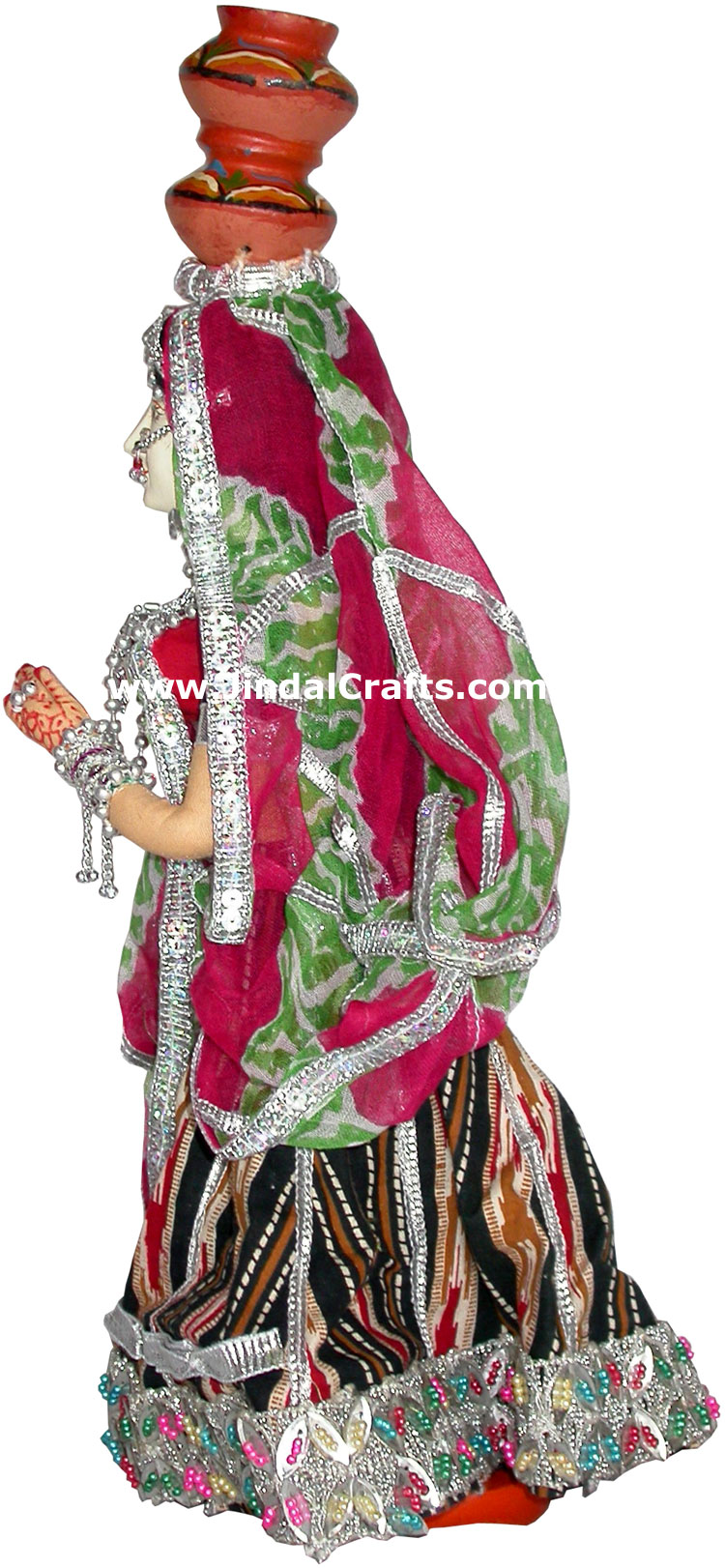 Handmade Traditional Indian Collectible Costume Doll Home Decor Artifact Figures