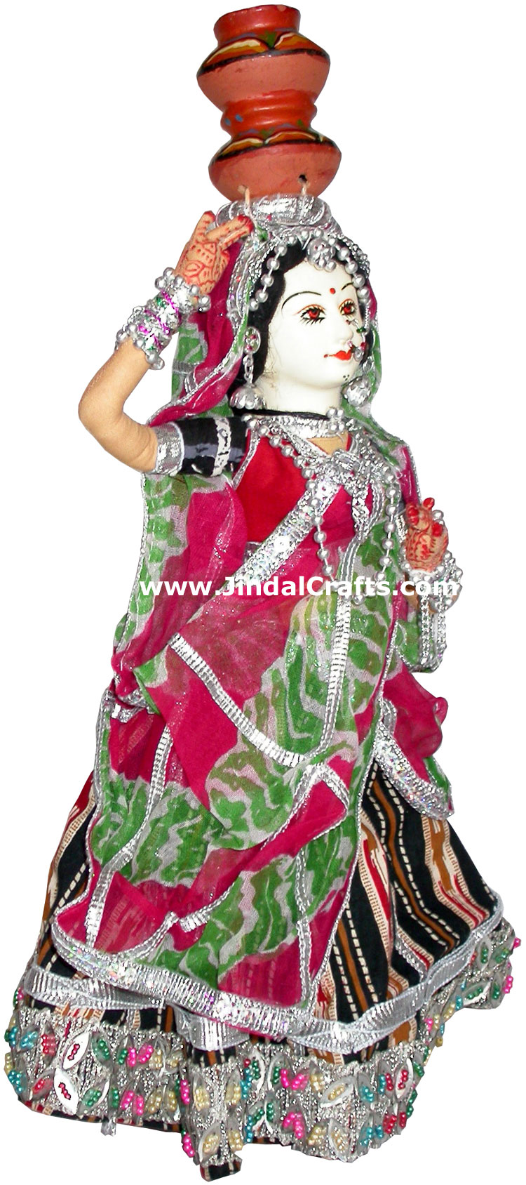 Handmade Traditional Indian Collectible Costume Doll Home Decor Artifact Figures