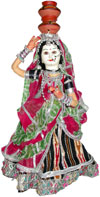 Handmade Traditional Indian Collectible Costume Doll Home Decor Artifact Figures