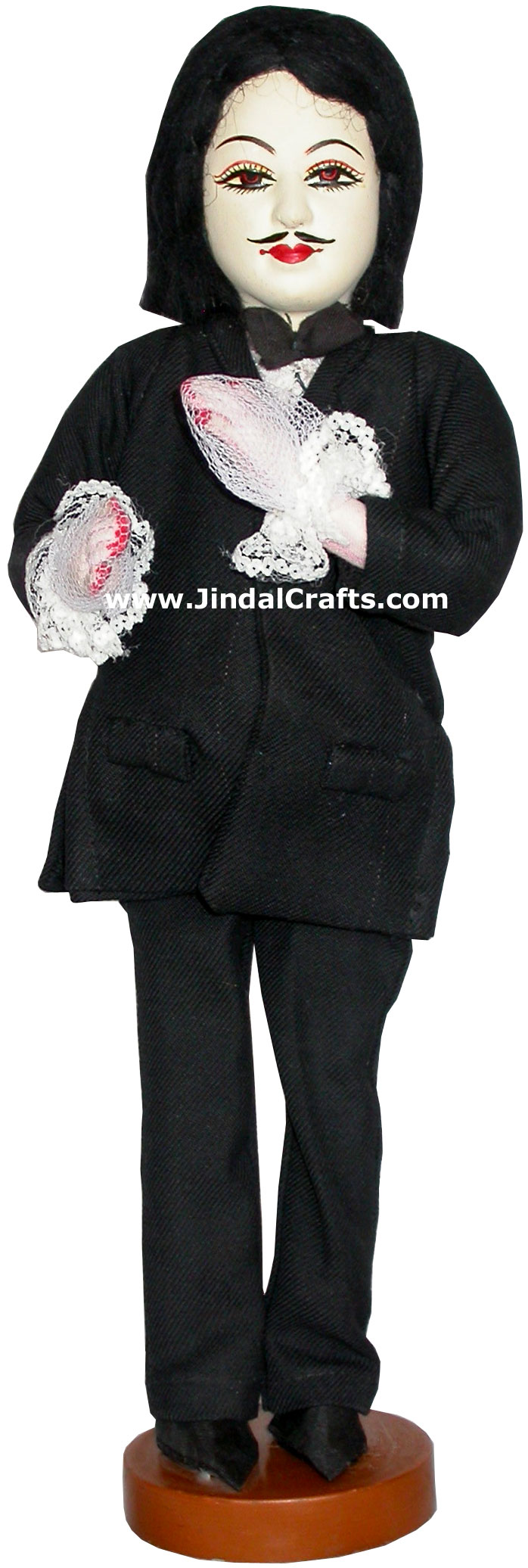 Handmade Traditional Indian Collectible Costume Doll Home Decor Artifact Figures