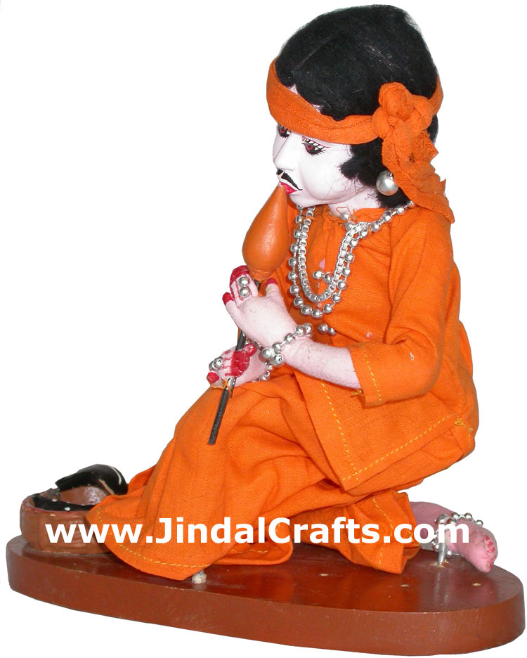 Handmade Traditional Indian Collectible Costume Doll Home Decor Artifact Figures