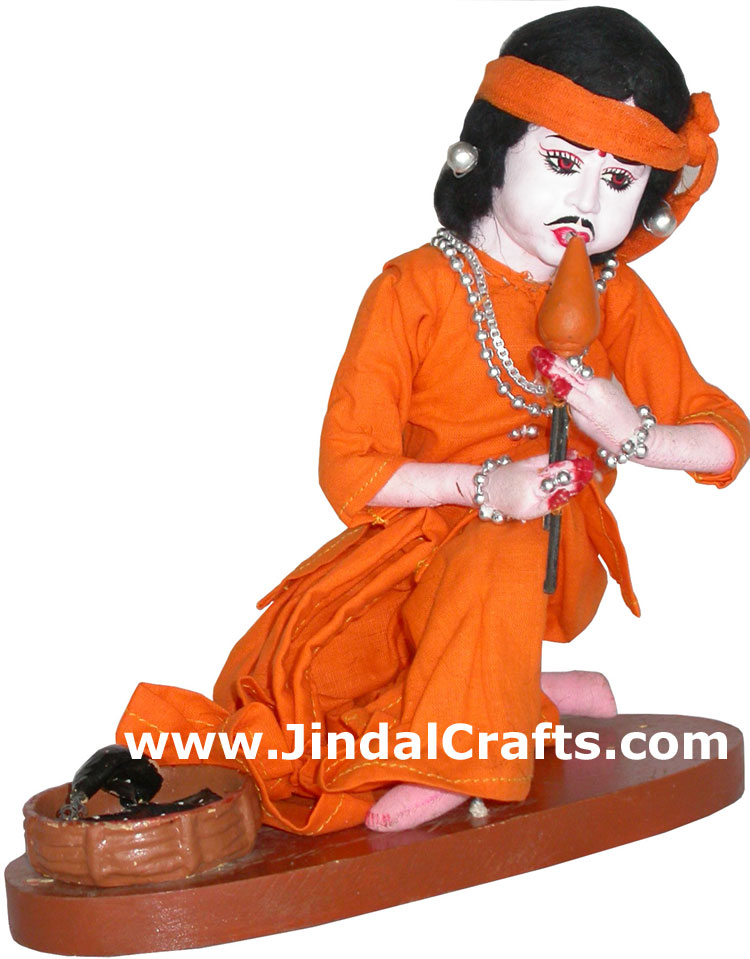 Handmade Traditional Indian Collectible Costume Doll Home Decor Artifact Figures