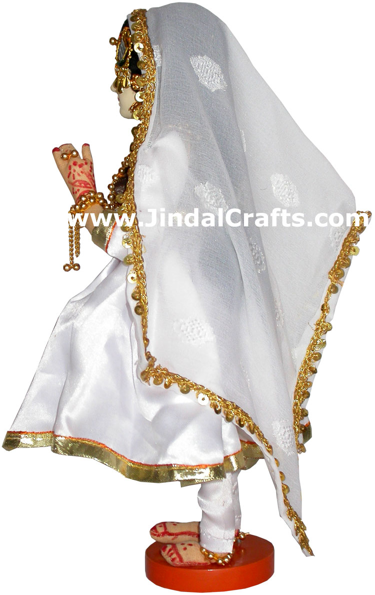 Handmade Traditional Indian Collectible Costume Doll Home Decor Artifact Figures