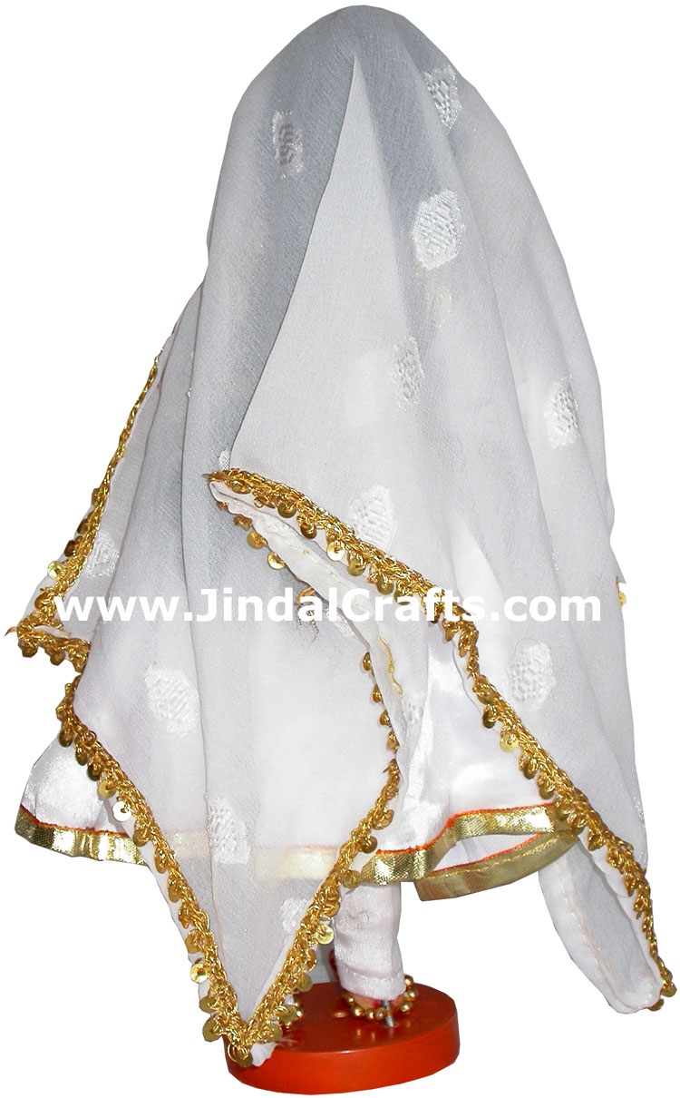 Handmade Traditional Indian Collectible Costume Doll Home Decor Artifact Figures