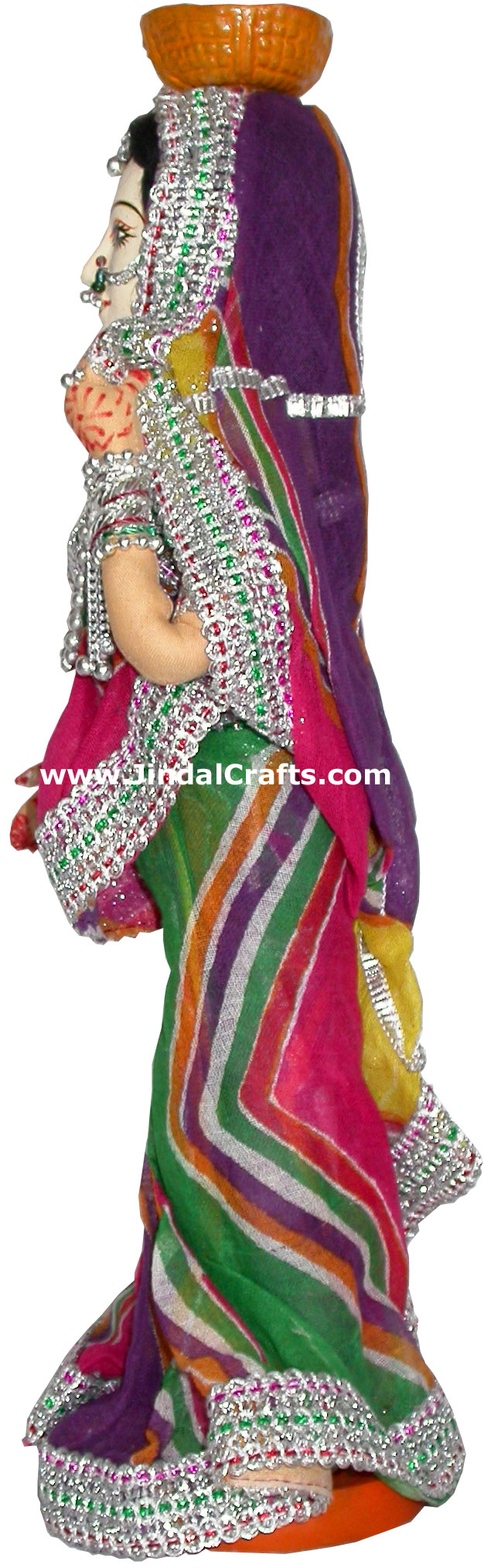 Handmade Traditional Indian Collectible Costume Doll Home Decor Artifact Figures