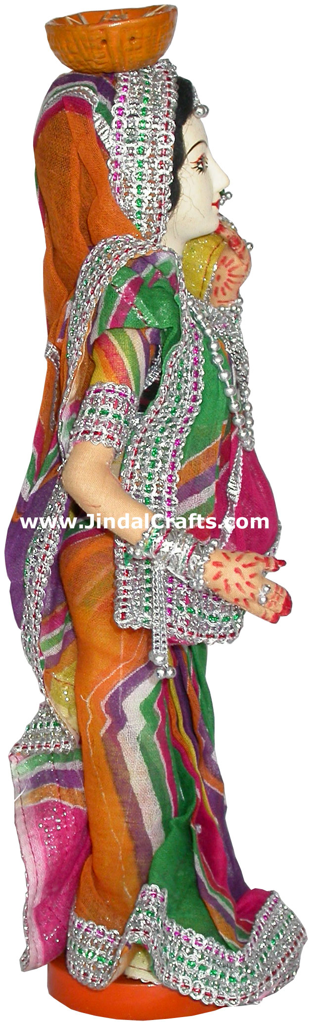 Handmade Traditional Indian Collectible Costume Doll Home Decor Artifact Figures