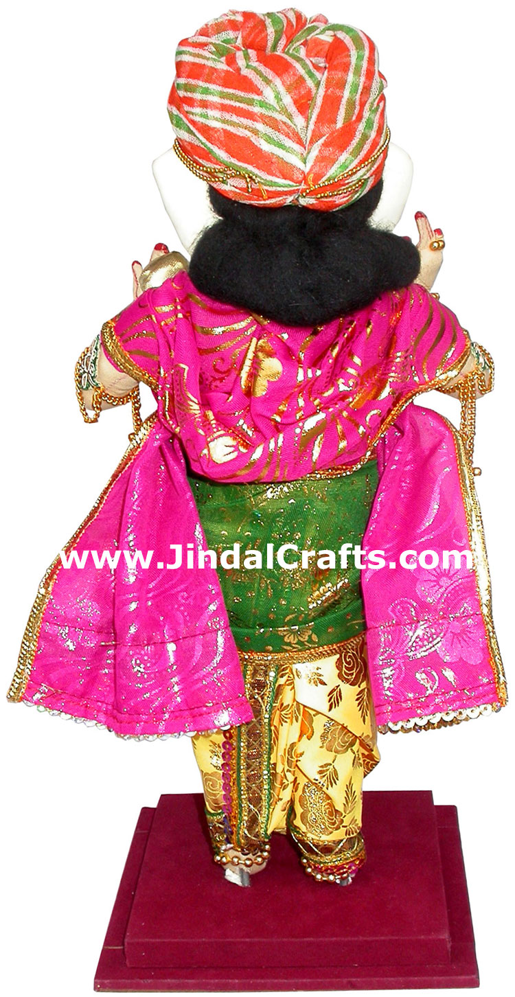 Lord Ganesha Handmade Traditional Indian Collectible Costume Doll Home Decor Art