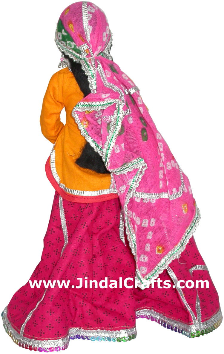 Handmade Traditional Indian Collectible Costume Doll Home Decor Artifact Figures