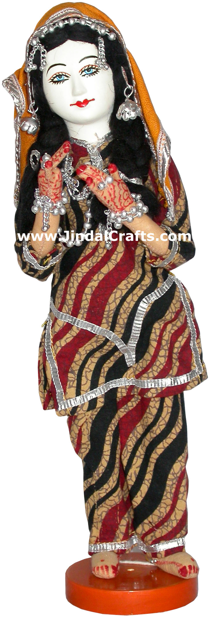 Handmade Traditional Indian Collectible Costume Doll Home Decor Artifact Figures