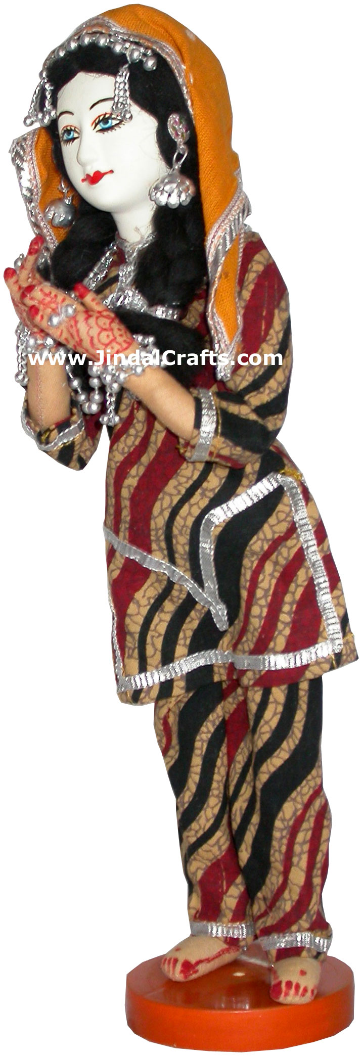 Handmade Traditional Indian Collectible Costume Doll Home Decor Artifact Figures
