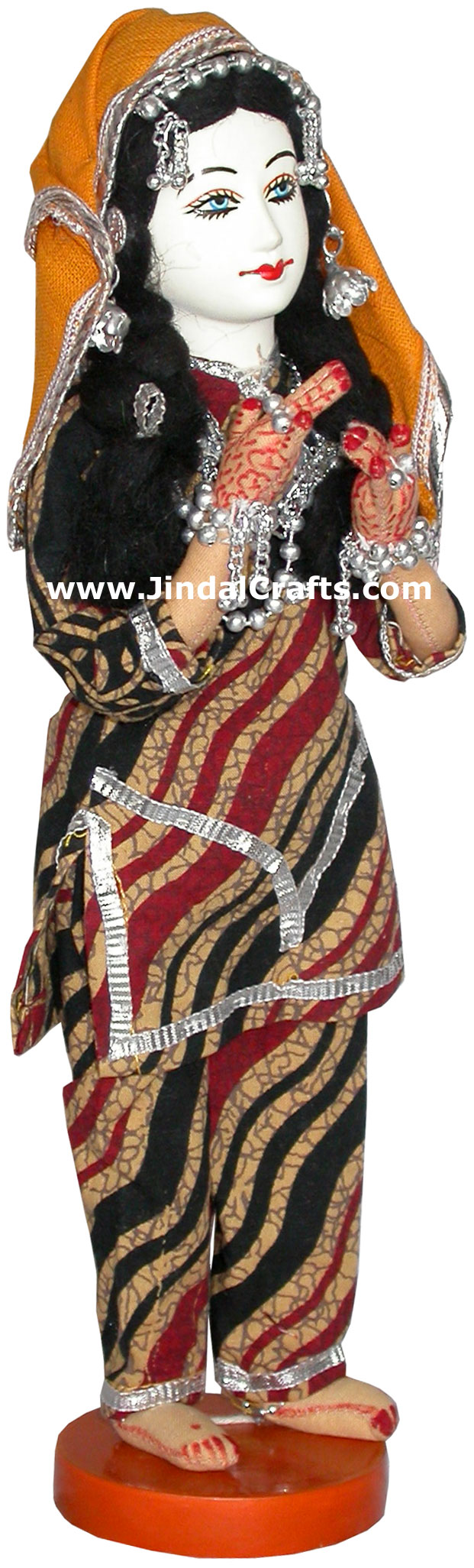 Handmade Traditional Indian Collectible Costume Doll Home Decor Artifact Figures
