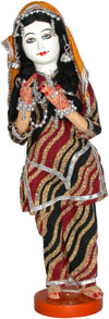 Handmade Traditional Indian Collectible Costume Doll Home Decor Artifact Figures