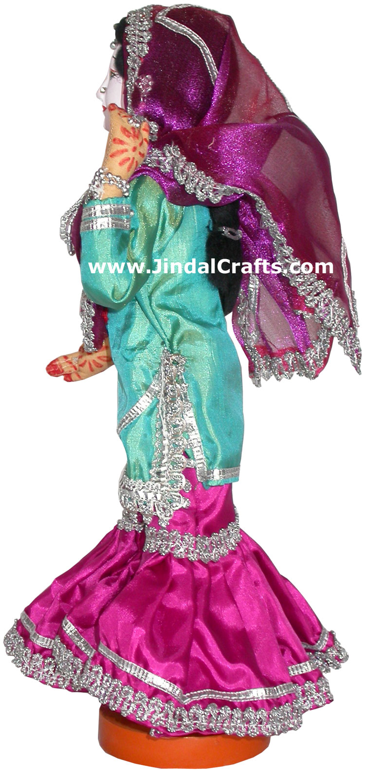 Handmade Traditional Indian Collectible Costume Doll Home Decor Artifact Figures