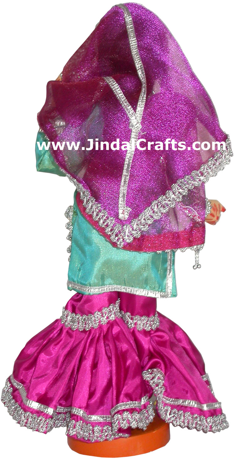 Handmade Traditional Indian Collectible Costume Doll Home Decor Artifact Figures
