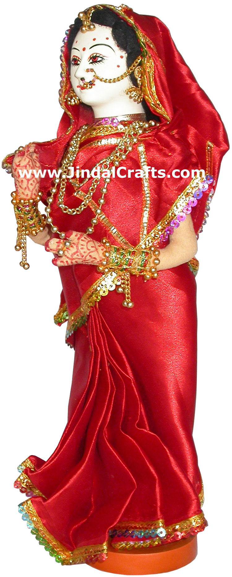 Handmade Traditional Indian Collectible Costume Doll Home Decor Artifact Figures