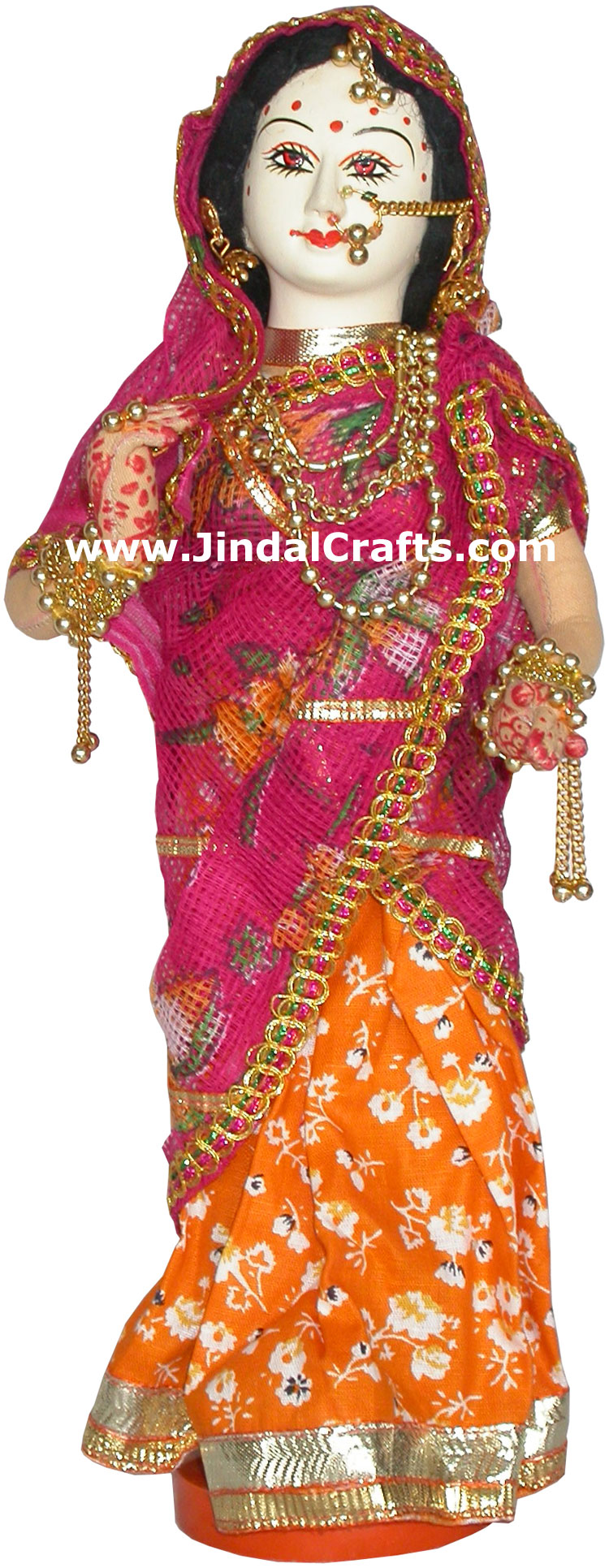 Handmade Traditional Indian Collectible Costume Doll Home Decor Artifact Figures