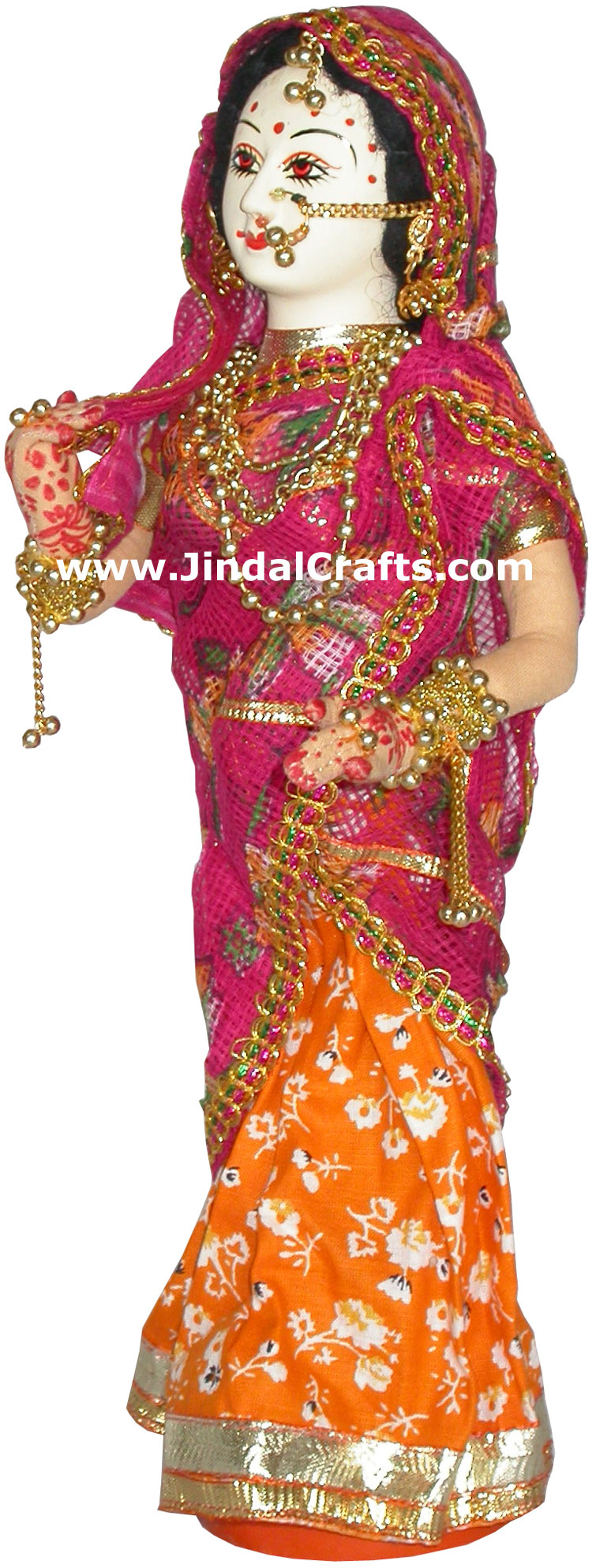 Handmade Traditional Indian Collectible Costume Doll Home Decor Artifact Figures