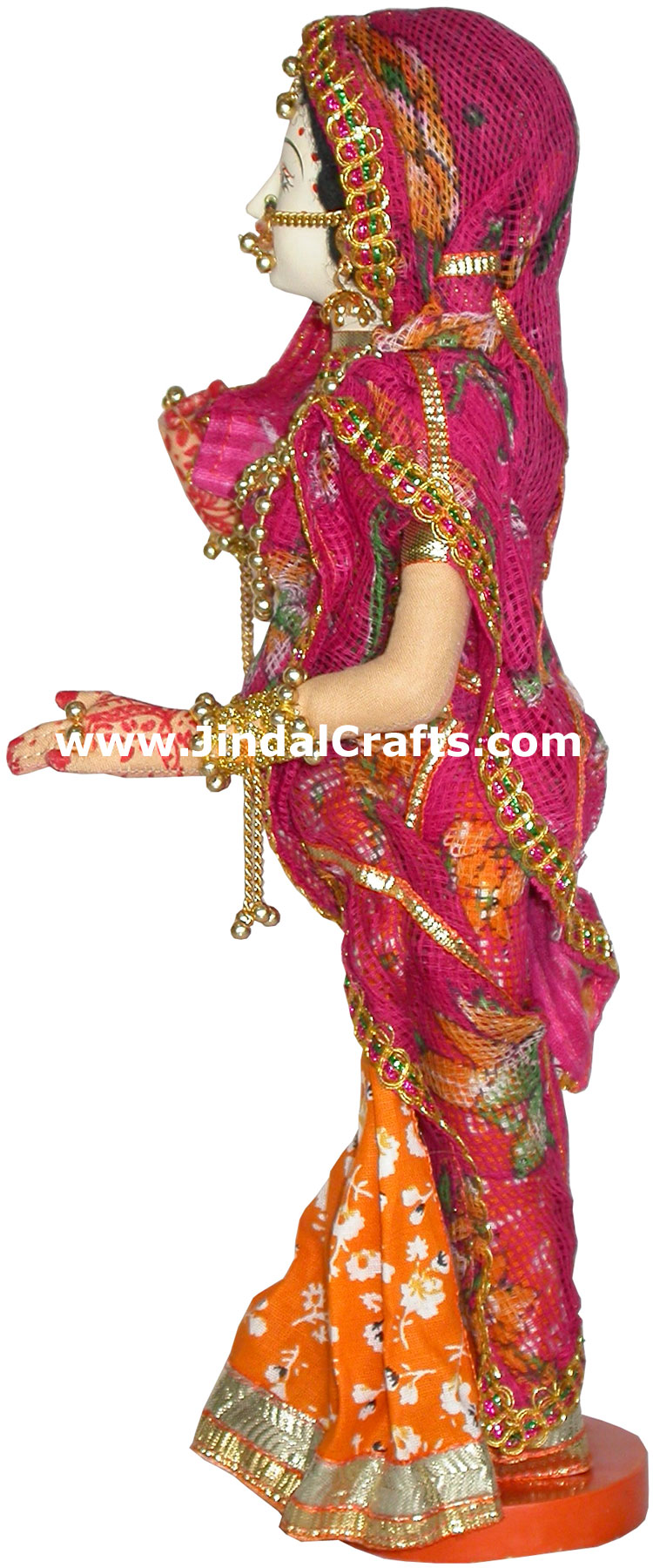 Handmade Traditional Indian Collectible Costume Doll Home Decor Artifact Figures